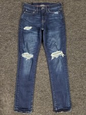 Abercrombie Jeans Mens 28x30* Blue Distressed Rustin Athletic Skinny Stretch