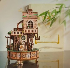 Bücherregal Holz Garten Wald Abenteuer Fee Baumhaus 3D Kit Puzzle Zum Selbermachen 