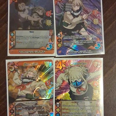 Jasco My Hero Academia CCG League of Villains Himiko Toga 4 Holo Cards