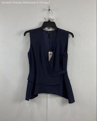 NWT BCBGMaxazria Women's Size XS Navy Blue Sleeveless Top