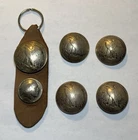 Walking Liberty 90% Coin Silver Half Dollar Buttons & Key Chain With 🦬 Nickel