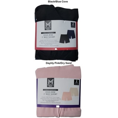 Member's Mark Ladies 5'' Bike Shorts- 2 Pack, LBSS1262-A