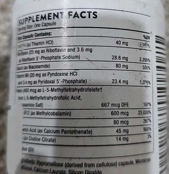 Thorne B Complex #12, B12 e folato, 60ct Novo em folha lacrado Exp. 01/2026 - Imagem 2 de 2
