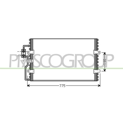 Condenseur climatisation Prasco CI053C001 en aluminium durable pour berline Lancia