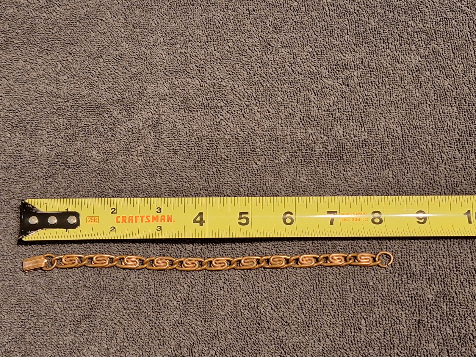 Solid Copper Paperclip Design Chain Link Bracelet… - image 18