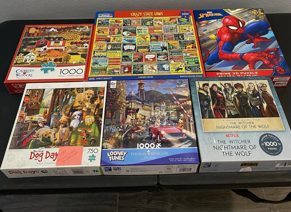 Lot Of 6-Various 500-1000pc Puzzles By Charles Wysocki, White Mountain & Others - Image 2 of 4