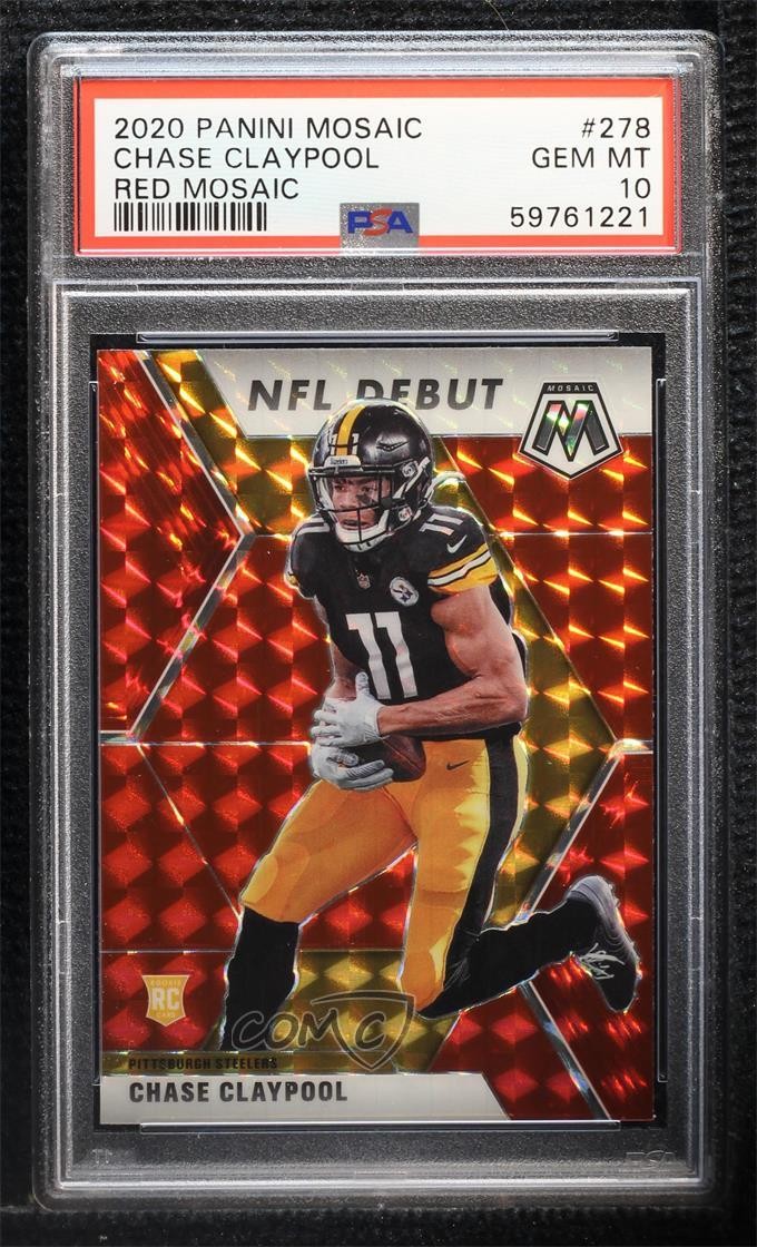 2020 Panini Mosaic NFL Debut Red Prizm Chase Claypool #278 PSA 10 GEM MT 0c6