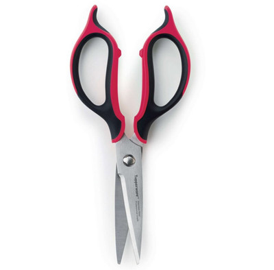 Tupperware Universal Series scissors kitchen shears tupperchef popsicle red NEW