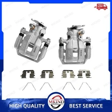 Pair Rear Brake Calipers w/ Bracket for Acura TSX 2008-2012 Honda Accord New