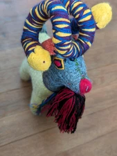 Handmade Mt Goat Sheep Plush Stuffed Animal 14x6 Approximately 