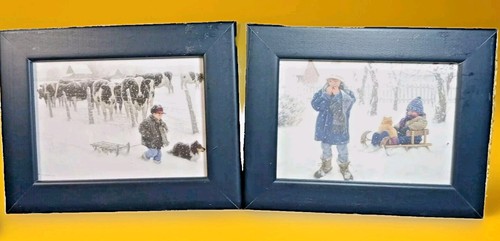 PR. Robert Duncan “WINTER'S BLANKET & CURIOUS ONLOOKERS" 4.5” X 6”(Framed 9x7) - Picture 4 of 16