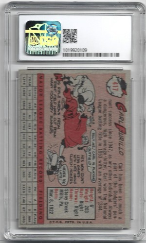 1958 Topps #417 Carl Furillo (Dodgers) CSG 7 NM - Picture 2 of 2