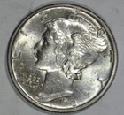 FB 1943 SILVER MERCURY DIME  BU  {{{7038