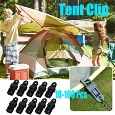 100Pcs Adjustable Heavy Duty Lock Grip for Tarp & Shade Cloth Plastic Clip USA