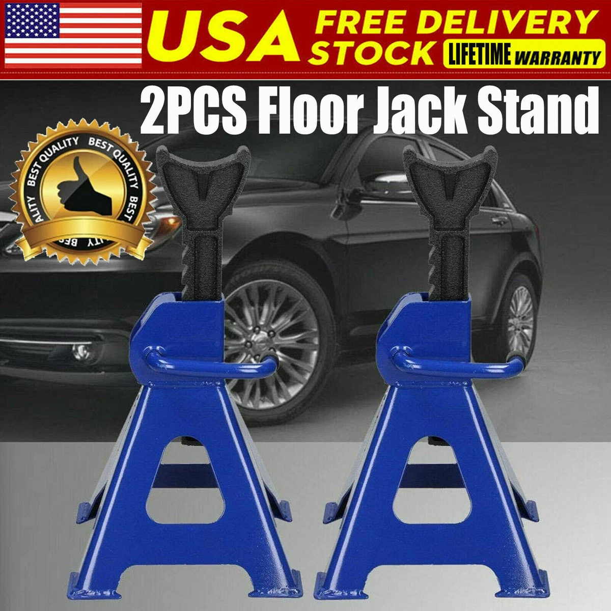 3 Ton Jack Stands Pair For Garage Car Truck Lift Tire Change