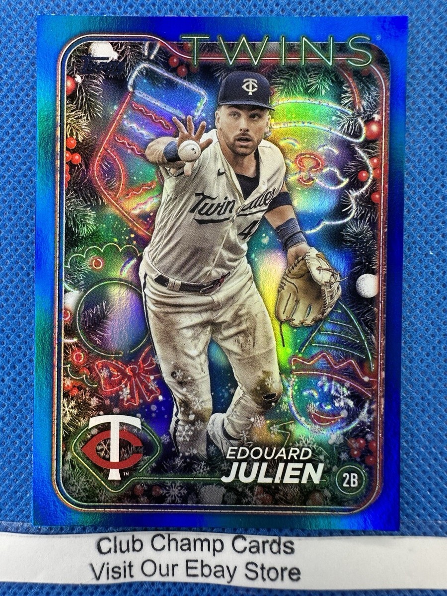 2024 #H174 Edquard Julien Topps Holiday Baseball Blue Metallic