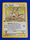 1999 Pokémon TCG Raichu Base Set 14/102 Holo 1st Edition Fossil  Holo Rare