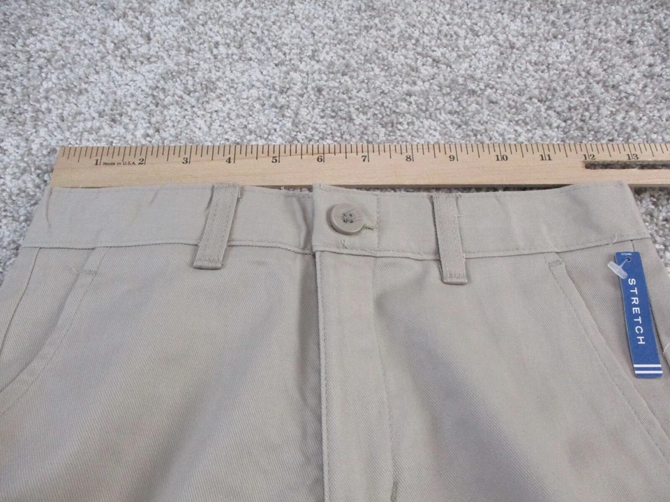 Pantalones Cortos Nautica Caqui Cintura Ajustable con Elástico Uniforme Escolar 14 Delgados Nuevos con Etiquetas Foto 4 de 4