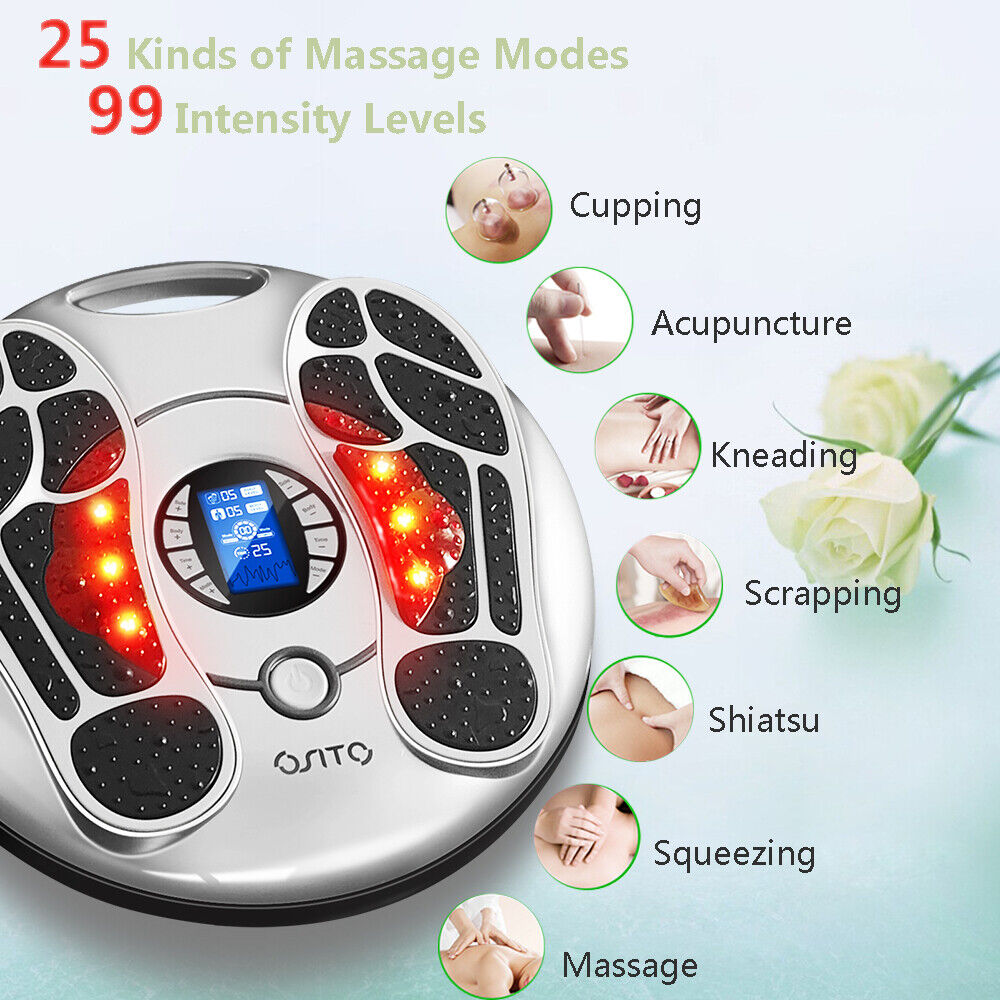 TENS EMS Foot Circulation Device Foot Massager Machine for Neuropathy  Therapy