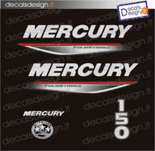 Adesivi motore marino fuoribordo mercury 150 cv efi four stroke barca stickers