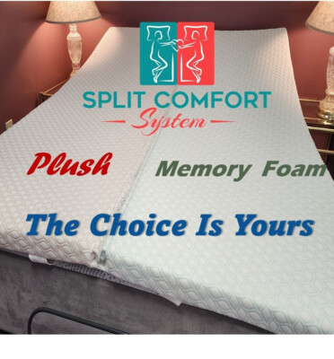 Plush Mattress Topper Queen, w Memory Foam or Firm  Customize your Perfect Match