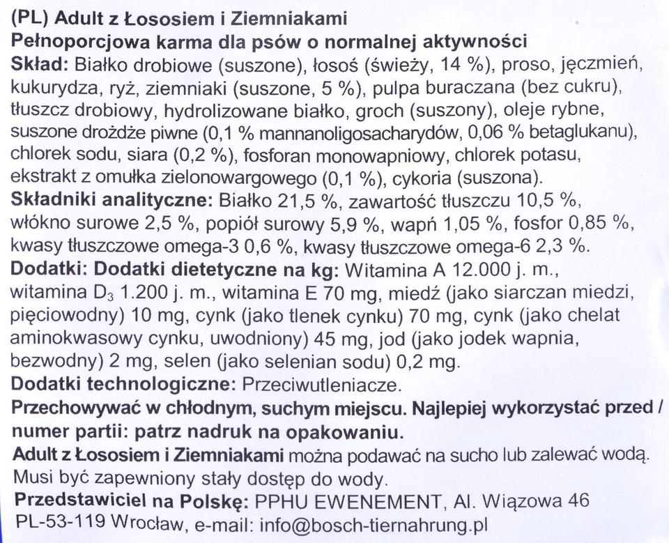 4015598013314 Bosch 09030 Adult Salmon Potato 15  kg bosch - Bild 2 von 2