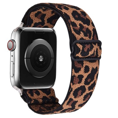 Worryfree Gadgets Nylon Loop Wristband for Apple Watch Leopard Print 1