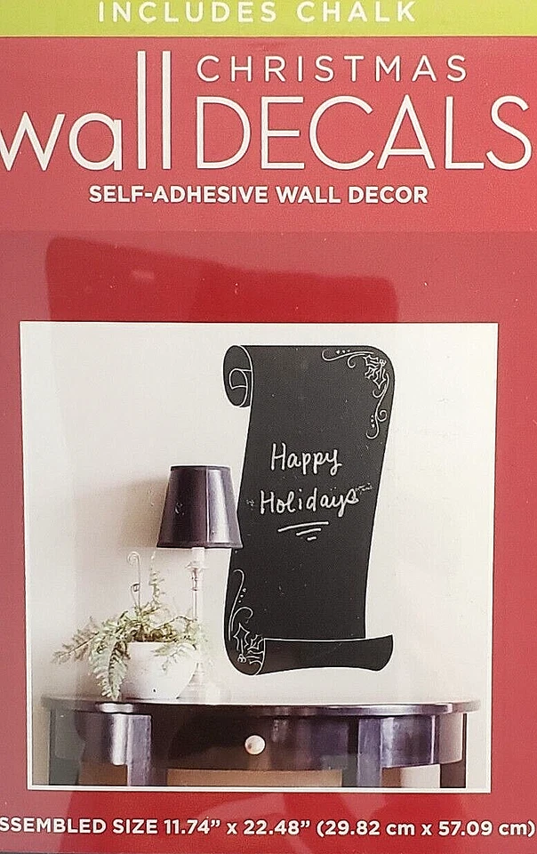 Calcomanías de pared de Navidad DCWV BANNER DE PARED autoadhesivas decoración de pared (incluye tiza) Foto 2 de 3