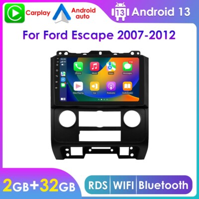 For Ford Escape 2007-2012 Android 13 Carplay 32GB Car Stereo Radio Head Unit GPS