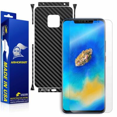 ArmorSuit Huawei Mate 20 Pro Screen Protector + Black Carbon Fiber Skin USA
