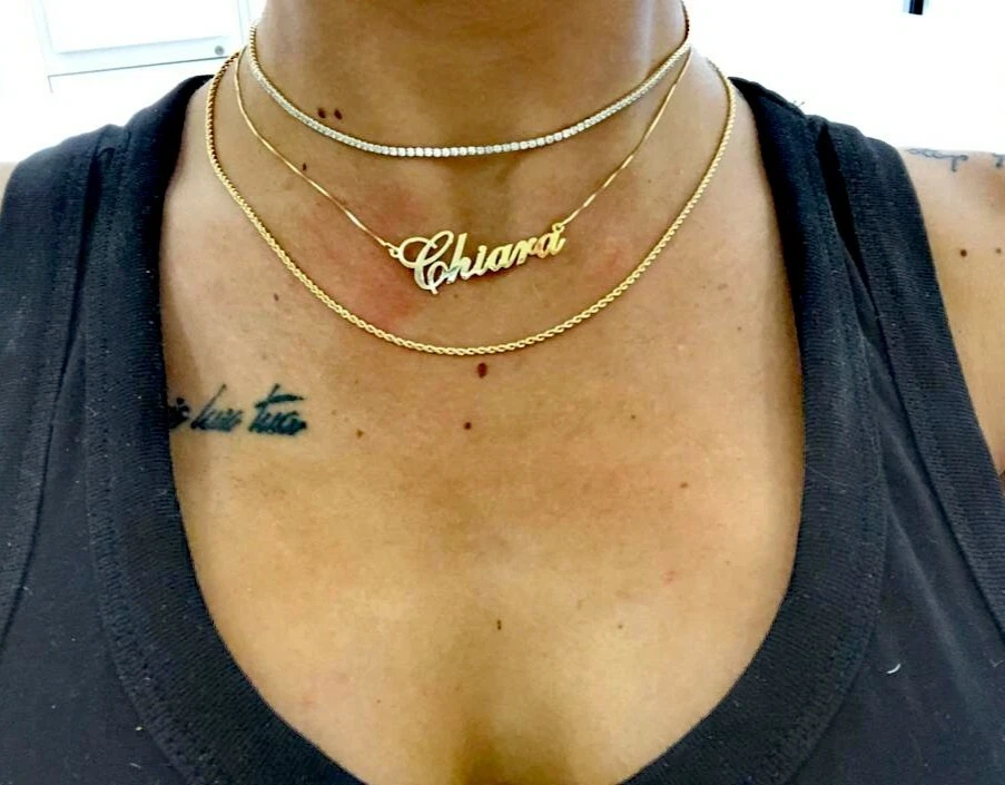 Collana donna argento 925  personalizzabile con nome tutti realizzabili  - Immagine 4 di 4