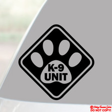 K-9 UNIT Vinyl Decal Sticker Car Rear Window Bumper DOG SERVICE ANIMAL CAUTION