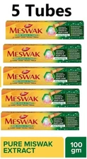 Dabur Meswak Toothpaste 100g x5 | Herbal Tooth & Gum Care | 500g Total | Free Sp