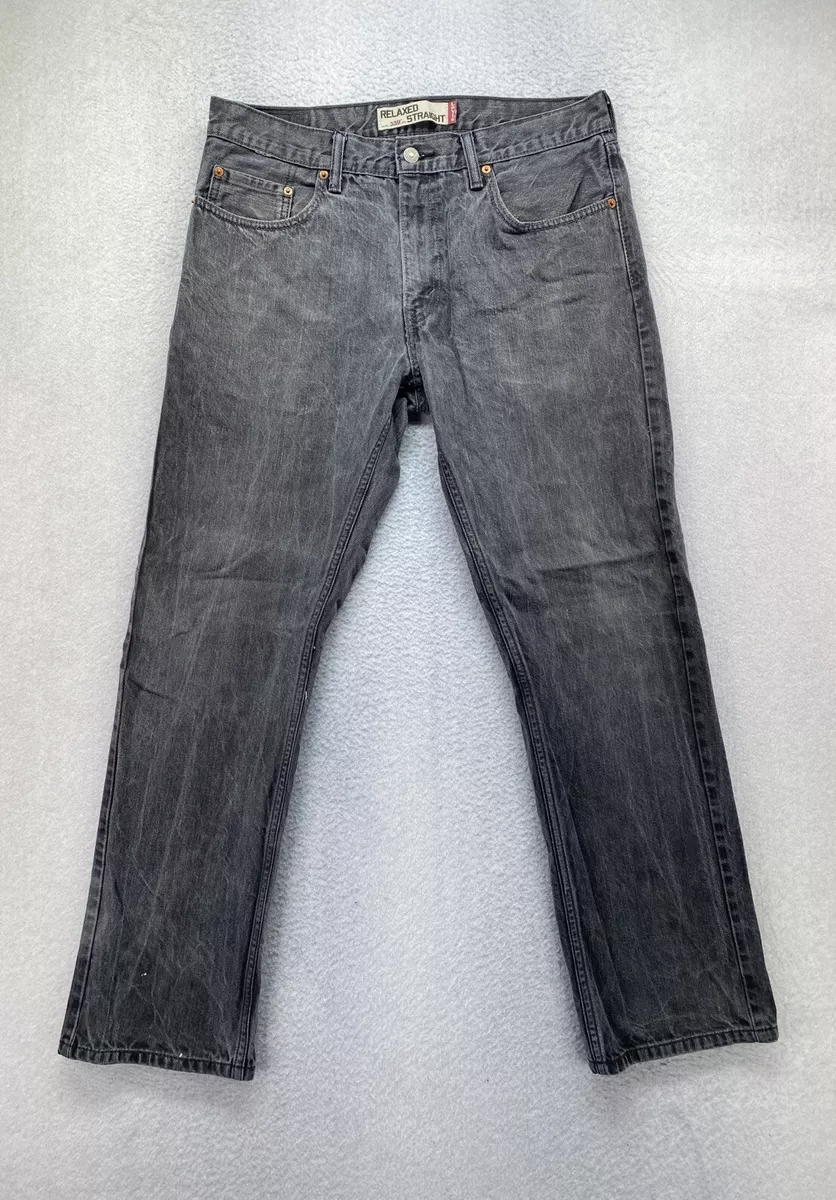 Levis 559 Mens Size 34x32 Gray Relaxed Straight Leg Denim Jeans eBay