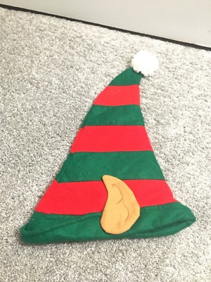 SCHMIDT-CANNON INTL.Christmas Elf Felt Hat w Ears & Pompom - Red Green Size M