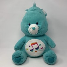 16" CARE BEAR 2006 HEARTSONG BLUE RAINBOW MUSIC NOTES STUFFED ANIMAL CAREBEAR