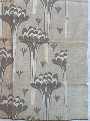 Tela de tapicería textil vintage A H Lee & Sons flor de loto muestra de ventas - Imagen 6 de 7