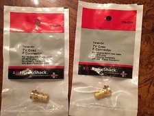 2 pack 2780229 TWIST-ON "F" CONNECTOR FOR RG-6 CABLE NEW IN ORIGINAL PACKAGE