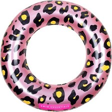 Swim Essentials Pierścień do pływania 90 cm Leopard Różowe złoto | Badering Badereifen