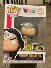 Figura Vinilo Funko Pop DC Wonder Woman 80th Ann #423 LINTERNA BLANCA GID EE Excl.