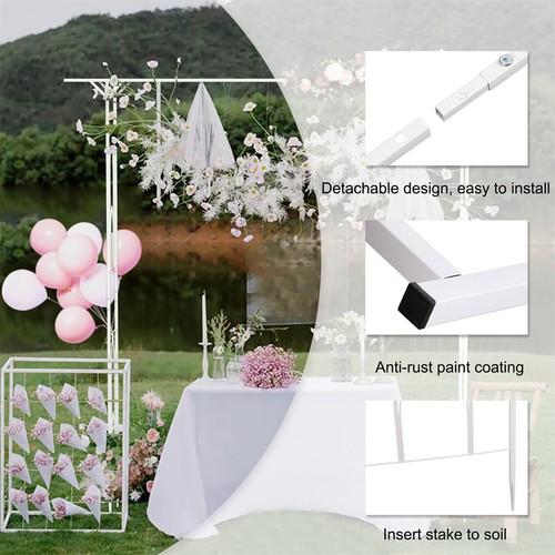 Metal Garden Heavy-Duty Arch Arbor Trellis Archway for wedding Climbing Plants - Picture 13 of 14