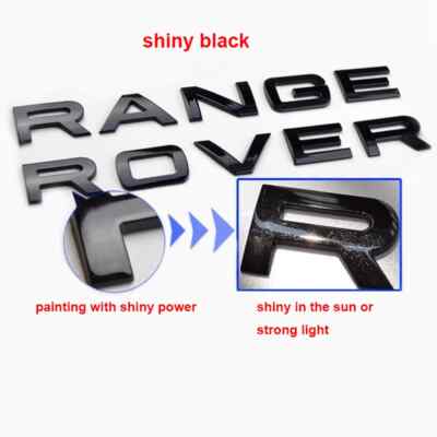Old Before 2017 Sqaure Letters RANGE ROVER ABS Car Emblem for Land Range Rover