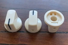 Cream Davies 1510 Guitar Effects Pedal Set of 3 Control Knobs Fits Many Models