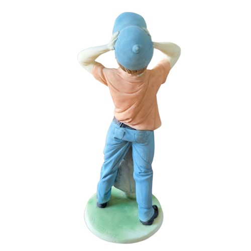 1990 Arnart Imports Golfer Male Boy Porcelain Figurine Golf Sculpture 8.25" Tall - Picture 2 of 24