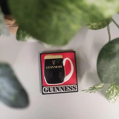 Shamrock Gift Company - Guinness Magnet - Retro Red White & Black Design