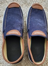 Men's Casual Slip-On Shoes-Breathable Canvas Loafers Walking and Travel