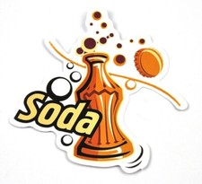 Coca-Cola Coke USA Aufkleber Sticker Decal - Motiv: Flasche Soda