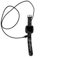 Fitbit Versa Smartwatch With Black  Silver Floral Band  Charger for Parts