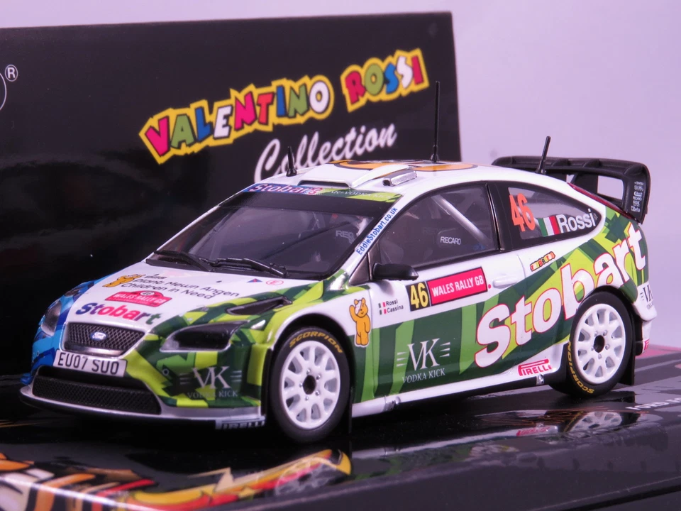 MINICHAMPS 1/43 VALENTINO ROSSI MODELLINO AUTO MACCHINA RALLY FORD FOCUS WRC NEW - Immagine 2 di 3