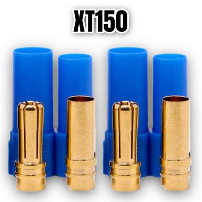   2 Paar (4) XT150 Stecker Buchse Blau Goldstecker 150A ESC Motor Lipo Akku  
